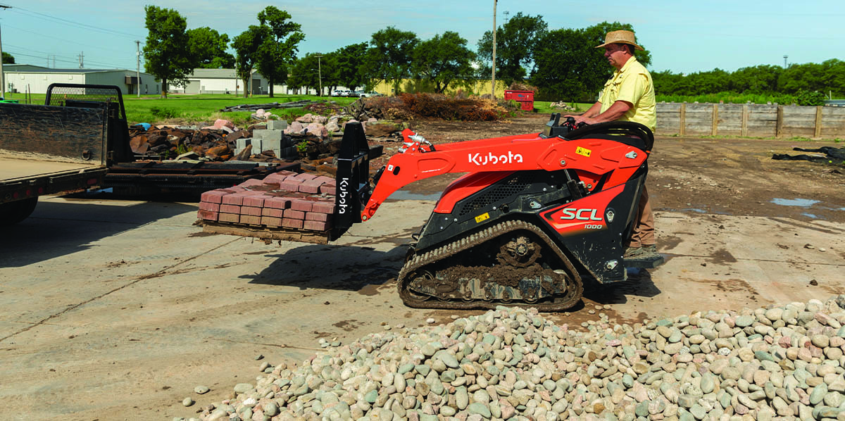 New Line of Performance-Matched Attachments Now Available for Kubota’s SCL1000 Stand-On Track Loader